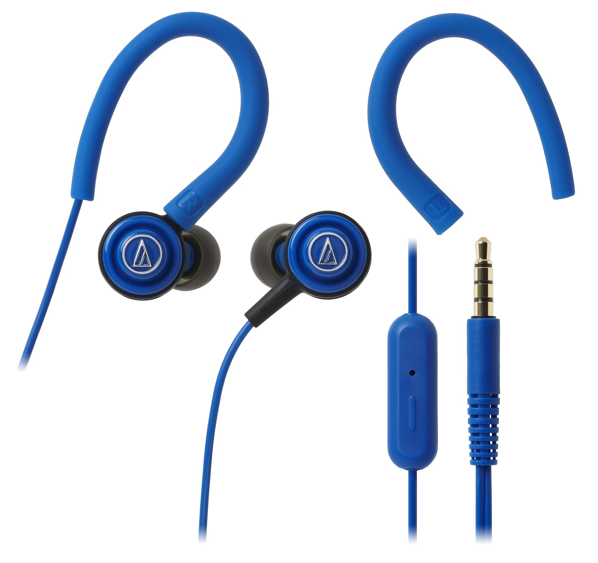 Audio-Technica COR150IS BL Sonic Sport in-Ear Wired Earphone with HD Sound 8.5mm Powerful Drivers Sound Isolation & in line Controls with Mic (Blue)