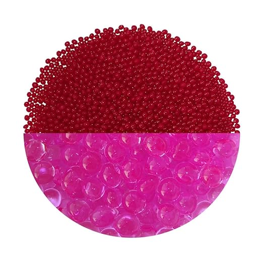 Trendfinding Granulat für künstliche Blumenerde Hydroperlen Hydro Perlen Wasserperlen Aquaperlen Rosé-Rot Pink 3-4 mm