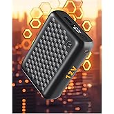 Wulcea 12v 18400mAh Power Bank High Capacity Type-C Input，USB Type-C DC Output Fast Charge for Graphene Heated Jacket Heated Vest Long Lasting Portable Charger Digital Display for Genovega VERGOO