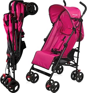 Buggy MARLIN Kinderwagen KLAPPBAR &amp; LEICHT Sportwagen (PINK/GRAU)