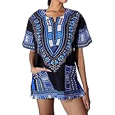 DA'IKI Dashiki Cotton Shirt African Tribal Kaftan Boho Caftan Unisex
