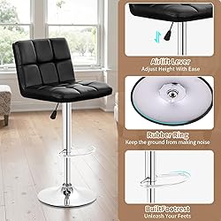 BestOffice Bar Stools Set of 2, Adjustable PU