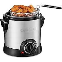 Chefman Fry Guy Deep Fryer with Removable Basket, Easy-to-Clean Non-Stick Coating and Cool-to-Touch Exterior, Adjustable Temp