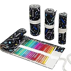 Maydahui Canvas Colored Pencil Roll Wrap 24/48/72