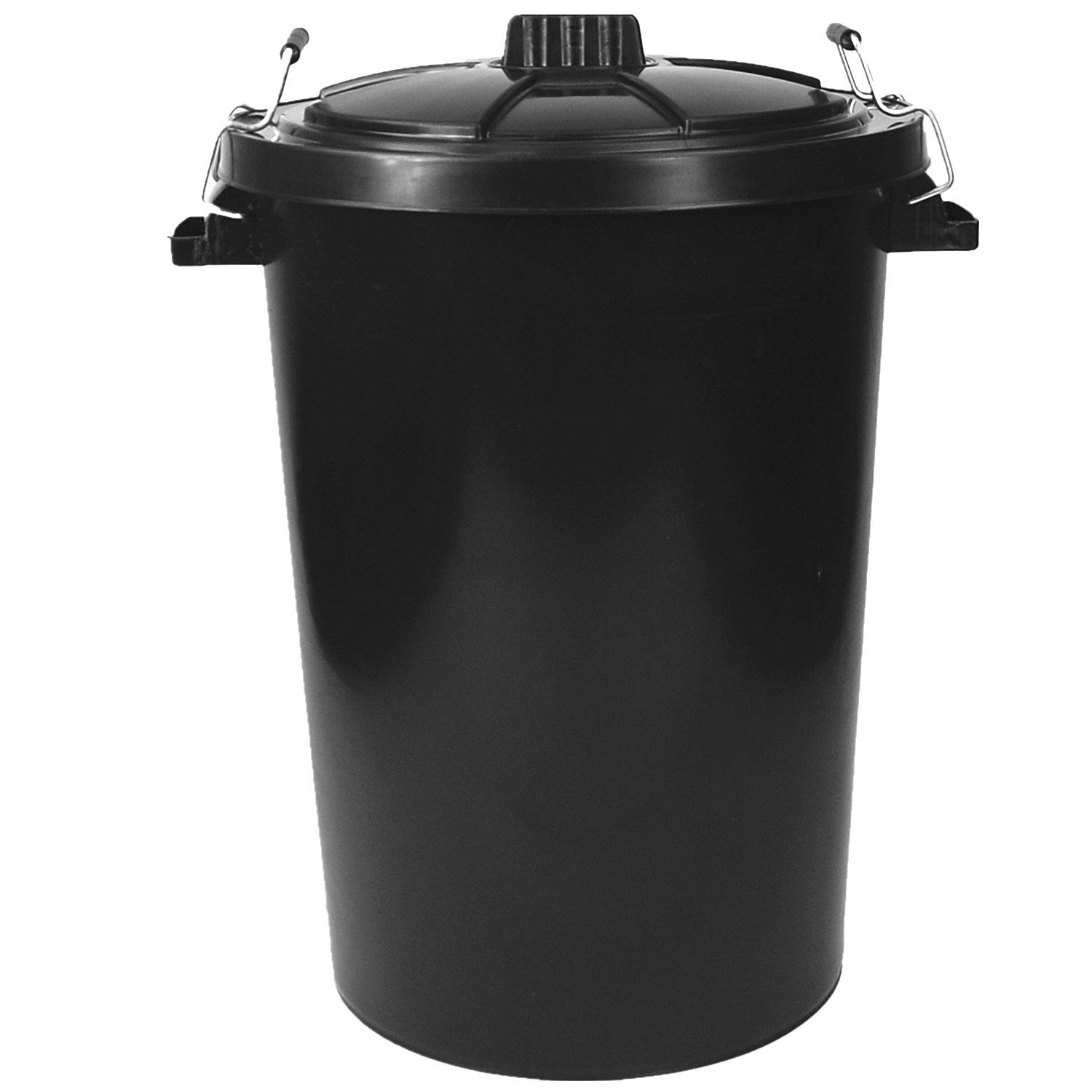 80/85 Litre Black Bin Comes With Heavy Duty Plastic Lockable Handles By KetoPlastics