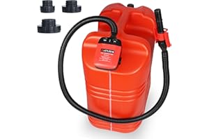 AETLEEMO Automatic Fuel Transfer Pump with Auto-Stop Sensor(2.4 GPM), Flexible Intake Hose Fits Most Irregular Gas Cans for Gasoline Diesel Kerosene & More