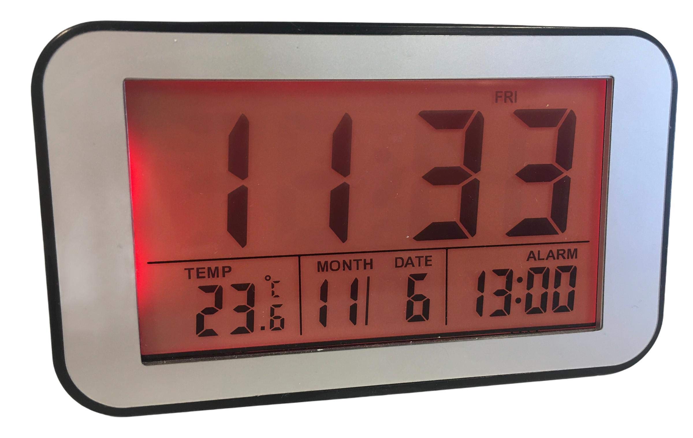 Unity LCD Alarm Clock-49022, Black, 12 x 7 x 5 cm