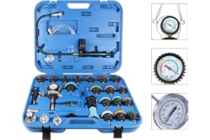 Radiator Pressure Vacuum Tester, 28PCS Cooling System Pressure Tester Vacuum-Type Coolant Pressure Tester Kit Cooling System 