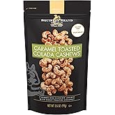 SQUIRREL BRAND Caramel Toasted Colada Cashews 3.5 oz Resealable Bag with sweet toasted coconut, natural flavors