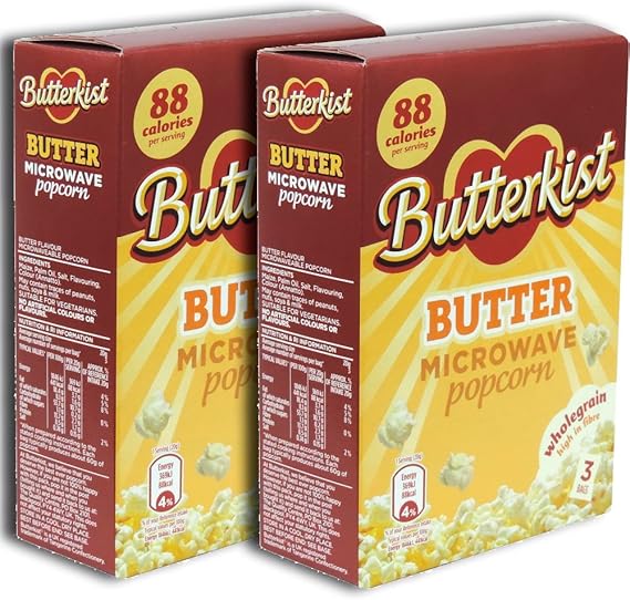Butterkist Butter Flavour Microwave Popcorn Pack of 2 ( 210g box x 2