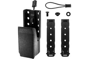 Hoeine Tactical Radio Holster Molle Vest Mount, Radio Holder Compatible with Motorola APX6000 APX8000 Radios with Quick-Access Controls & Rugged Hard Shell