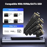 UGREEN M.2 Enclosure NVMe/SATA 20Gbps USB 3.2 Gen2x2 Aluminum 2230-2280 view 3