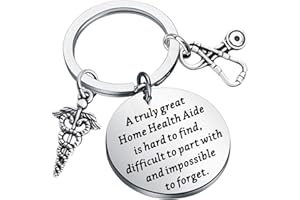 SEIRAA Home Health Aide Gifts A Truly Great Home Health Aide is Hard to Find Keychain Gift for Nurse Practitioner Nurses Aide