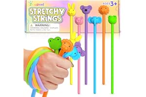 ZAXIDEEL Sensory Fidget Toys - Easter Basket Stuffers for Kids, Quiet Stretch String, Calming Sensory Toys for Kids, Stress Relief Stretchy Noodles for Autism, Classroom Rewards for Kids Students