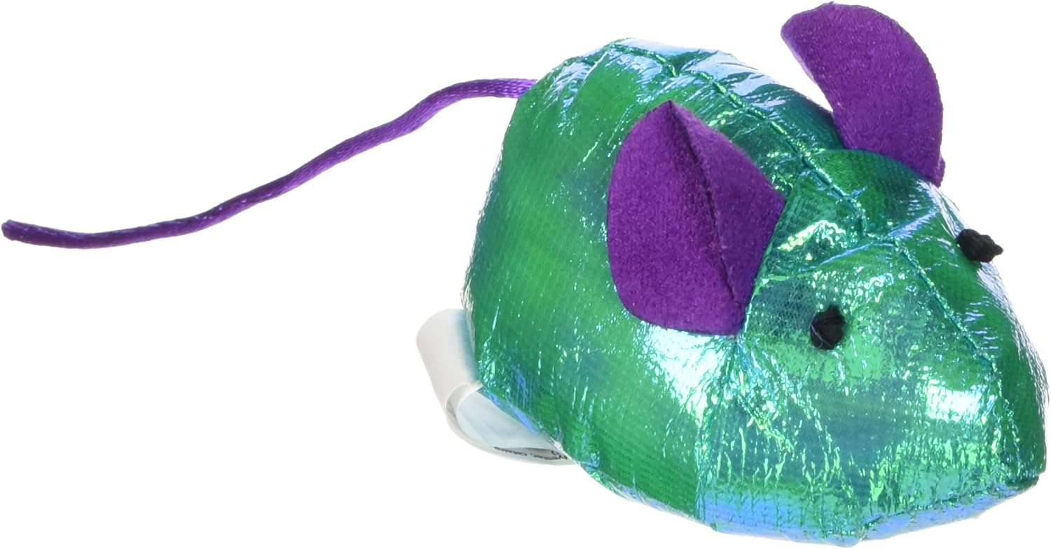 purple mouse cat toy