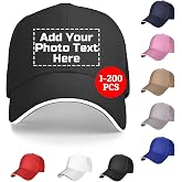Custom Hats for Men Design Your Own Personalized Photo Text Logo Caps for Women