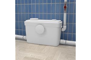 HOCANFLO 750W Macerator Pump for Basement Upflush Toilet - with 3 Inlets for Macerating Toilet, Kitchen, Sink, Bathtub. Anti-clog Stainless Steel Motor Housing for Efficient Sewage Disposal，36ft