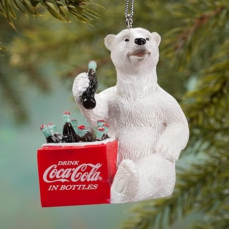 Coca Cola Polar Bear Cooler Christmas Hanging Ornament Amazon