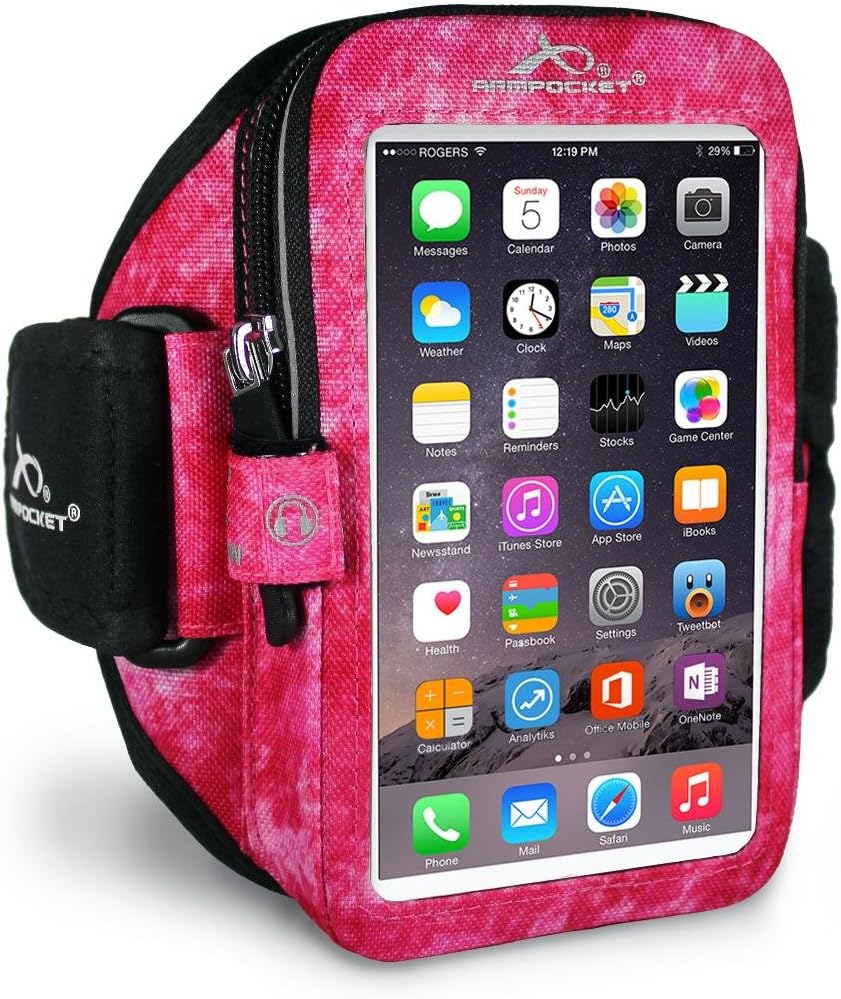 Armpocket Mega i-40 Armband, Arctic Berry, Medium Strap for iPhone 11, 11 Pro, XS, XR, X, 8, Galaxy Note 10, S10, S10e, S9+, Pixel 3, 2 and Pixel 2 XL, XL or Phones and Cases up to 6.5 Inches