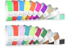 200 WristCo Tyvek Wristbands for Events, 20-Color Variety Pack – Tamper-Proof Design Prevents Reuse – Premium-Grade Bracelets
