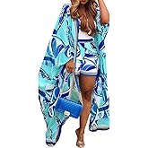 QegarTop Kimono Shorts Set for Women Two Piece Summer Vacation Outfits Flowy Beach Cover up Duster