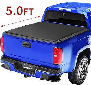 Amazon Com Oedro Tri Fold Truck Bed Tonneau Cover Compatible With 2015 2021 Chevy Colorado Gmc Canyon With 5 Feet Bed Fleetside Automotive