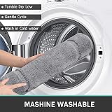Pauwer Microfiber Soft Bath Mat Set 2 Piece Grey 53x86cm + 50x50cm Non Slip view 7