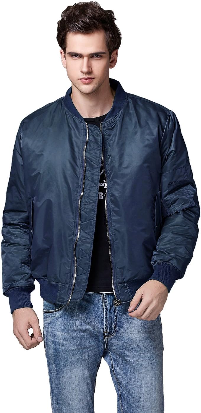AIBOXIN Neo-Wows Men's Bomber Flight Jacket Thick