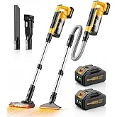 qimedo 8000mAh Cordless Vacuum Cleaner with 2 Batteries, 700W Powerful Suction, 90 Inch Extension Tube &amp; 2L Dust Cup, 7 in 1 Stick Vacuum for Home, Hardwood Floor, Pet Hair, Dorm