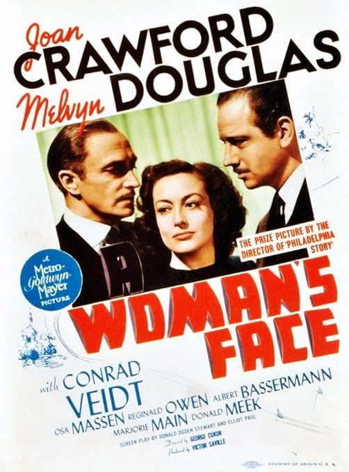 Amazon.com: Posterazzi A Woman'S Face From Left: Conrad Veidt Joan Crawford  Melvyn Douglas On Midget Window Card 1941. Movie Masterprint Poster Print,  (24 x 36): Posters & Prints
