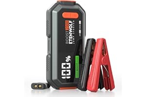 ETENWOLF Car Battery Jump Starter Portable, 2000A Peak Jump Box- 12V Car Jump Starter for up to 8.0L Gas and 6.5L Diesel Engines, USB-C Portable Battery Jumper with Jumper Cable, Power Bank, LED Light