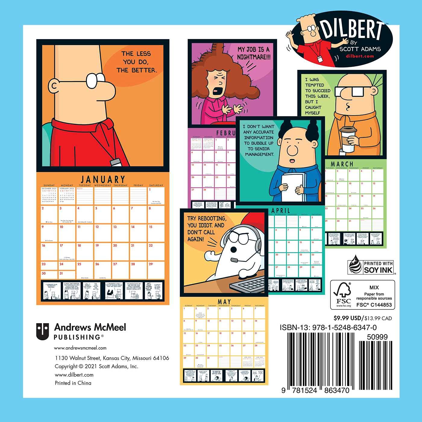 Dilbert Calendar 2022 Dilbert 2022 Mini Wall Calendar : Adams, Scott: Amazon.co.uk: Books