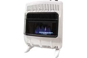 Mr. Heater MHVFDF20BFT 20,000 BTU Vent Free Blue Flame Dual Fuel Natural Gas and Propane Heater For Cold Rooms, Additions, Sun Rooms & Cabins - White