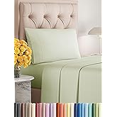 Sleepy Town Twin XL Size Bed Sheets - 3 Piece - Twin XL Sheet Set - Extra Soft, Comfy & Cooling - Easy Care - Shrinkage, Wrinkle & Fade Free - Brushed Microfiber - Deep Pocket (Light Sage Green)