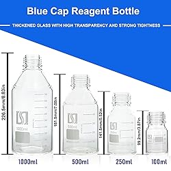 ALWSCI Lab Media Bottles, 100 ml Wide Mouth Reagent
