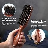 BESTOOL Boar Bristle Hair Brush for Men Women Beards Smoothing Styling view 3
