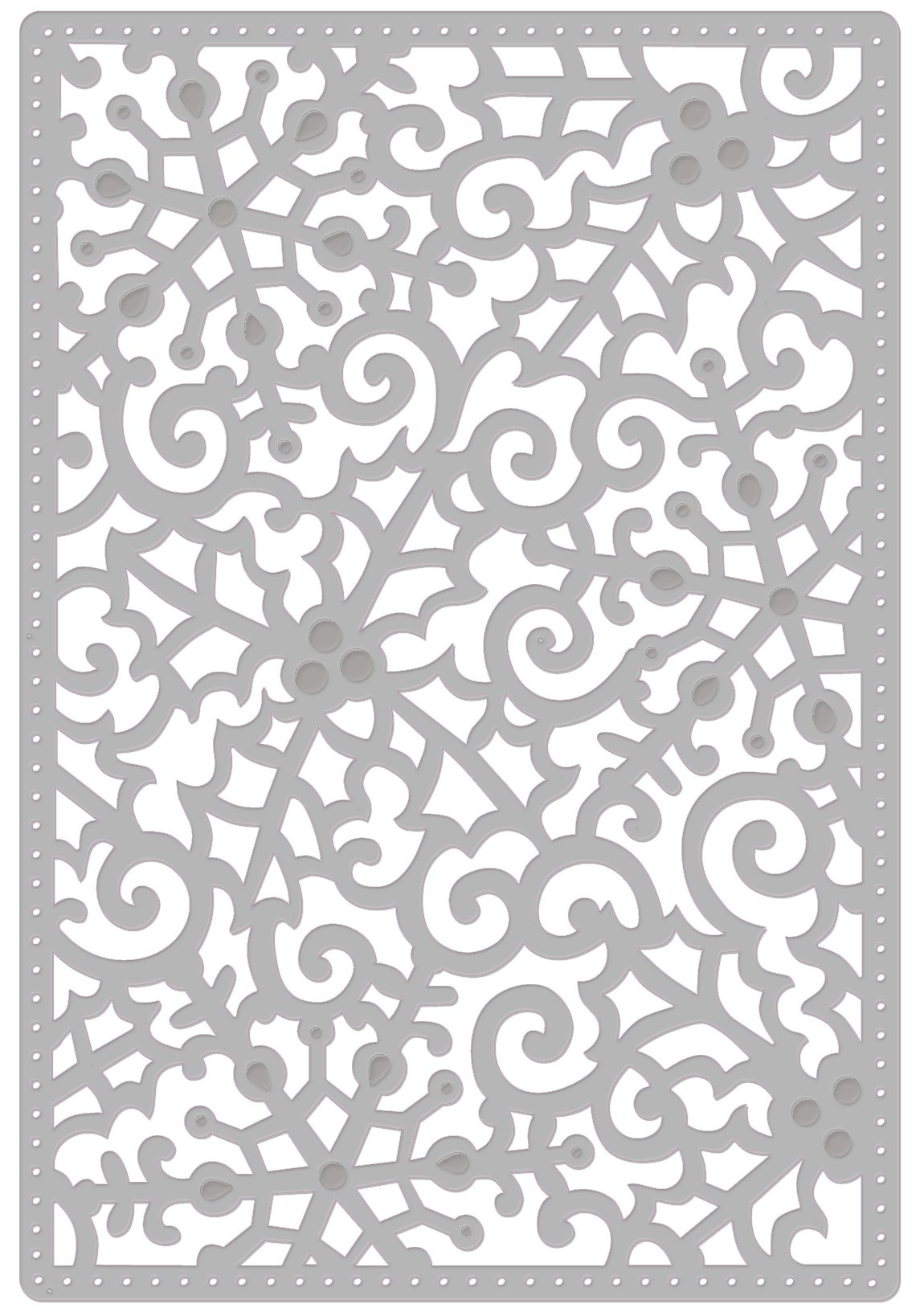 Sweet Dixie Festive Plaque Die, Metal, Grey, 29.5 x 15.9 x 0.8 cm
