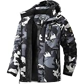 MAOYSSEN Men's Ski Jacket Winter Coat | Fleece Lining Warm Waterproof Raincoat with Detachable Hooded
