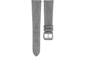 FracheHandcraft Suede Leather handmade Quick-Release Watch Band - Brushed Split Leather Watch bands for Men and Women - multiple choice of Color and Width - 18mm, 19mm, 20mm, 21mm, 22mm