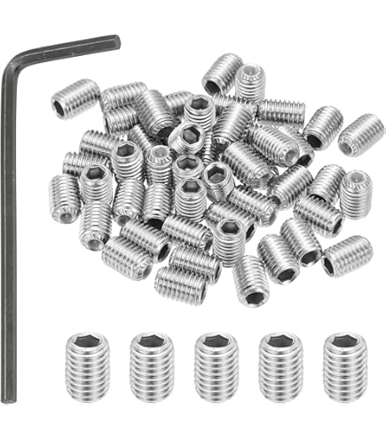 Amazon.com: Slotted Socket Set Screws, Cup Point, 1/4-20 x 1