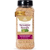 Rodelle Toasted Natural Sesame Seeds, No Artificial Flavors, Kosher, 18 Oz | Nutty toasted sesame seeds for salads, stir-frie
