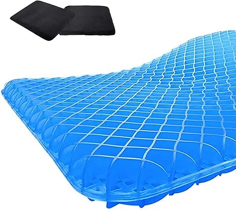 Amazon Co Jp Villsure ゲルクッション 座布団 無重力クッション ハニカム 二重構造 スーパージェルクッション 蒸れない 座り心地 両面使用可能 在宅勤務 テレワーク オフィス 車 椅子 自宅用 洗えるカバー 2個付き ホーム キッチン