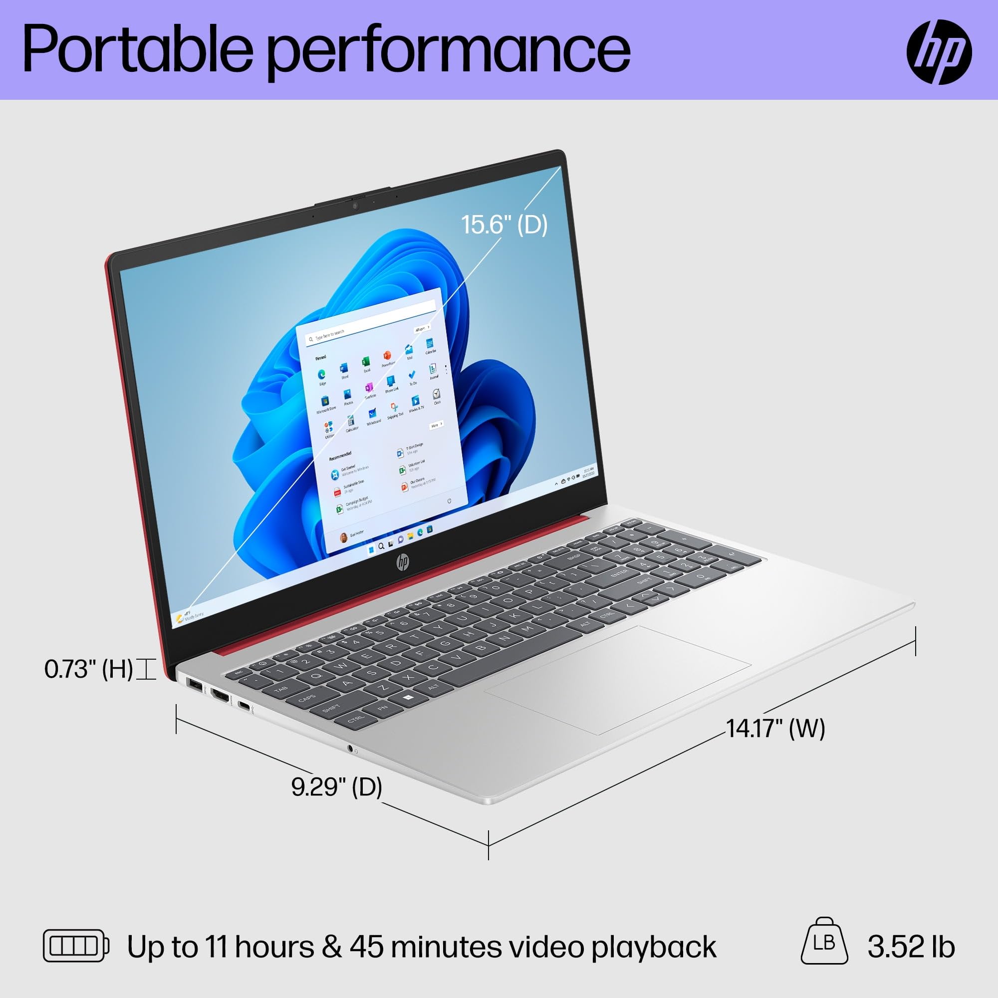 HP Laptop Computer 2024, 15.6
