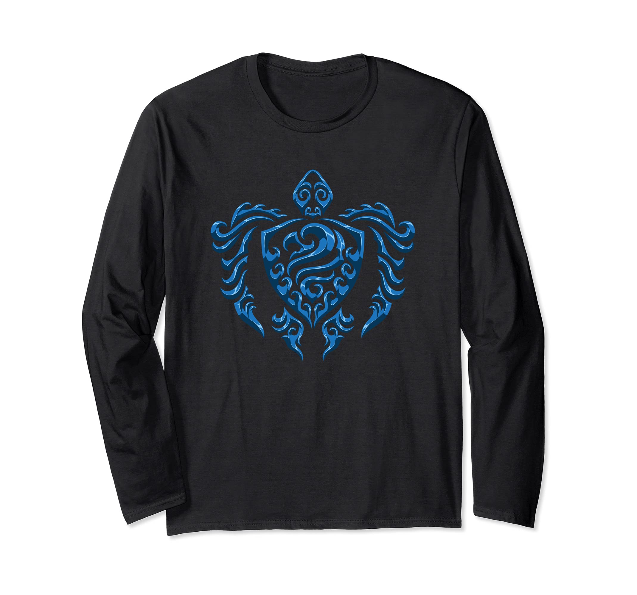 Maori Turtle - Water Symbol - Tribal Tattoo For Divers Long Sleeve T-Shirt