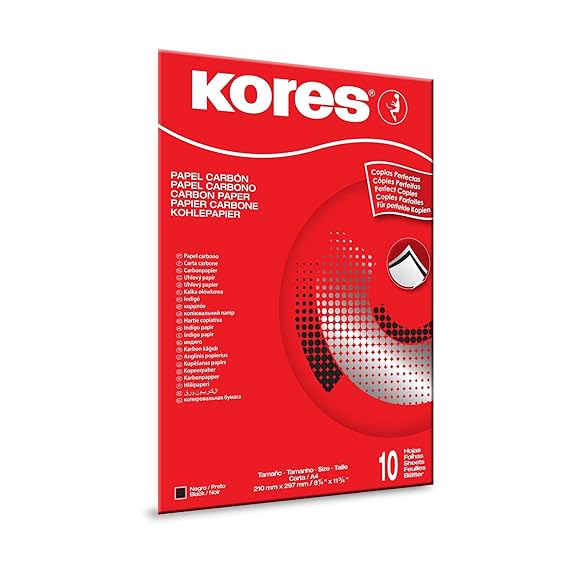 Kores Kohlepapier 1200, Din A4, 10 Blatt, schwarz