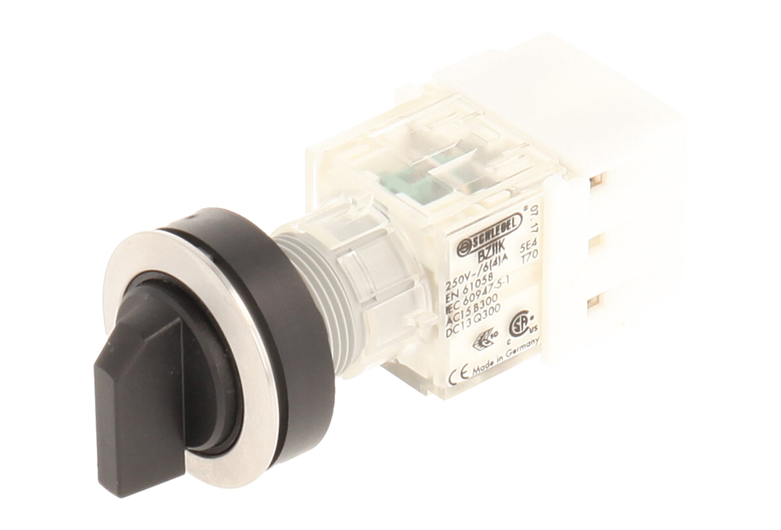 Club 23.001.274 Selector Switch Latching/rastend, Stainless Steel, 3 Positions Momentary Contact Sensor 2 Closers Screw On Connector (Pack of 2)