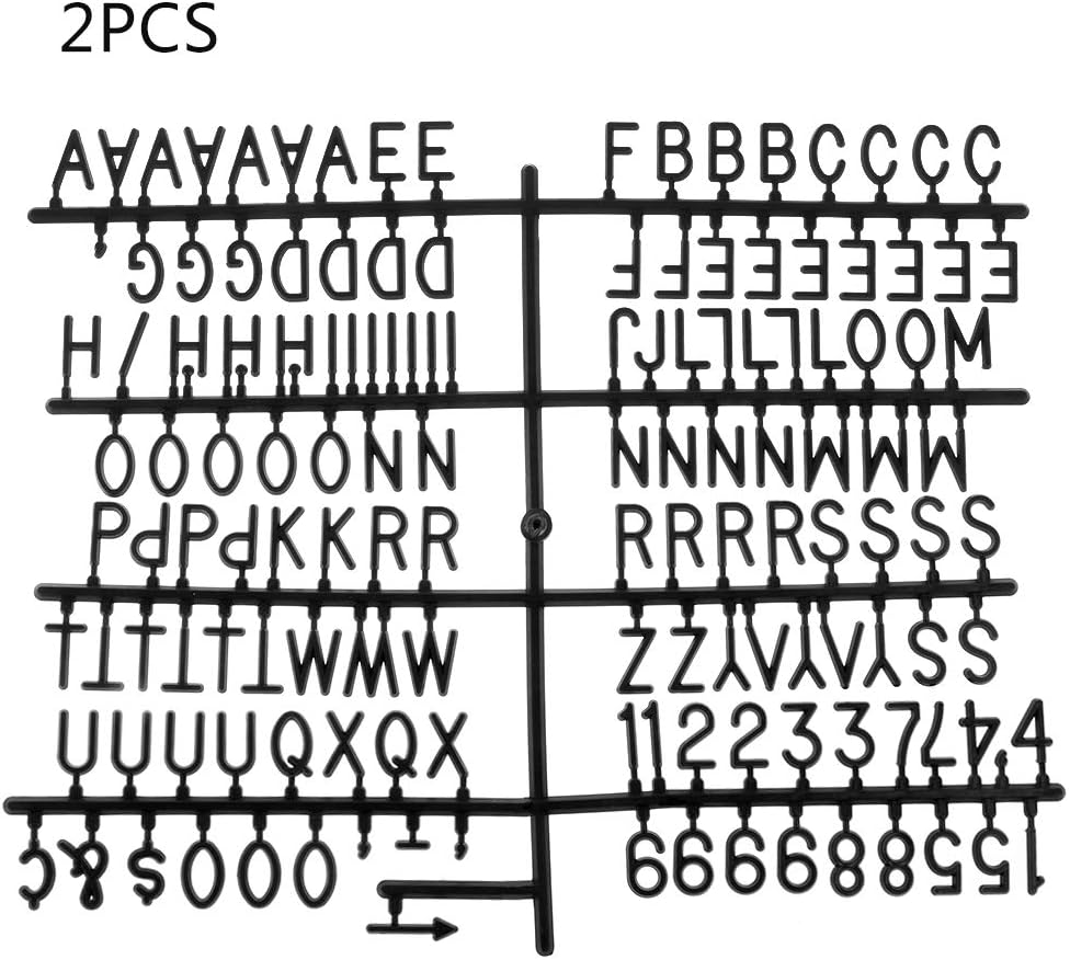 Huafi Characters for Felt Letter Board 290 Piece Numbers for Changeable Letter Board (Black)