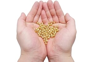 MANSHU 1/4-Inch Jingle Bell/Small Bell/Mini Bell DIY Bracelet Anklets Necklace Knitting/Jewelry Making, 100pcs, Golden