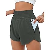 BMJL Women's Athletic Shorts High Waisted Running Short Pocket 2.5" Sporty Shorts Gym Workout Shorts