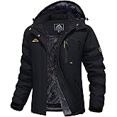 MAGCOMSEN Womens Ski Jacket Waterproof Insulated Snow Jacket Warm Windproof Winter Coats with Hood Fleece Lined Jacket